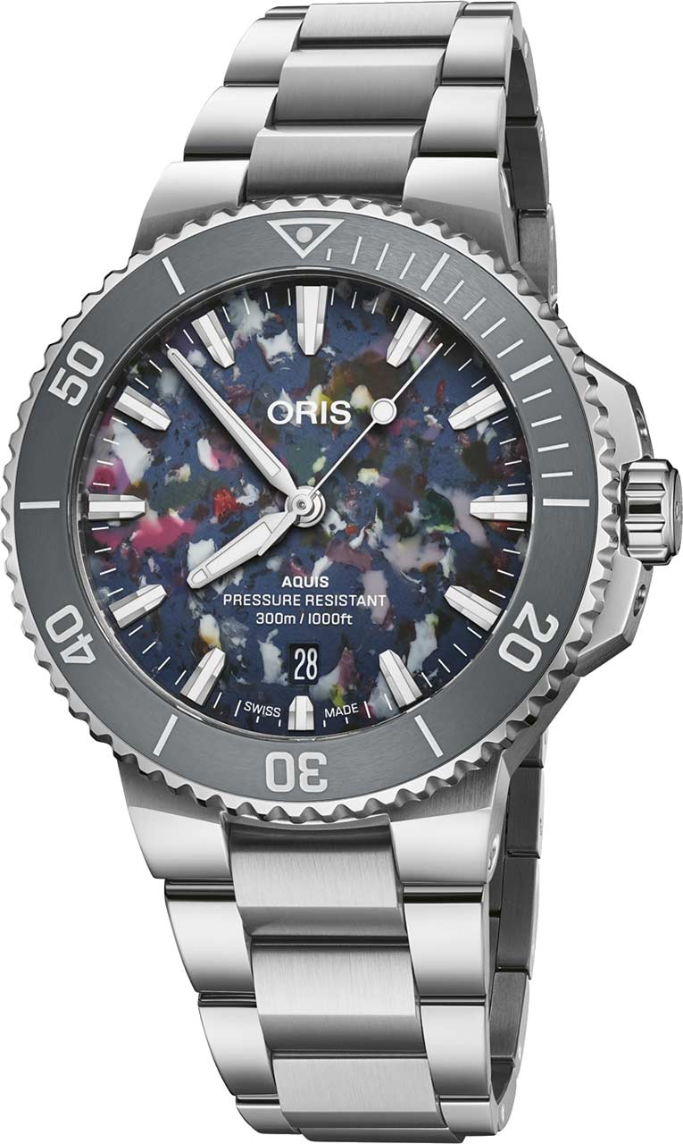 Oris Aquis Date Upcycle 01-733-7787-4150-07-8-22-04PEB, automatic diver's watch