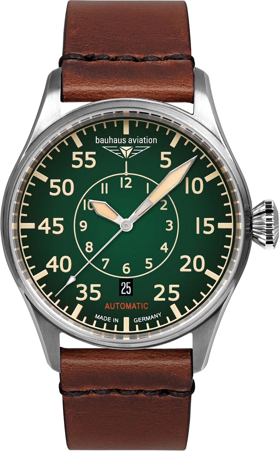 Bauhaus Aviation Navigator 27564_b, green dial automatic watch