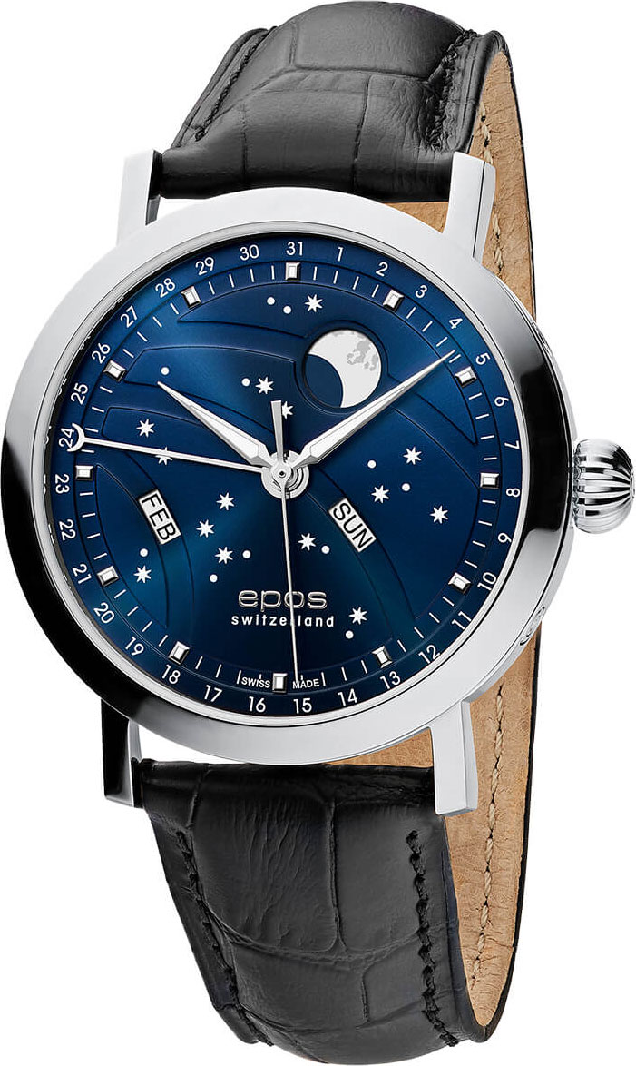 Epos Big Moon 3440.322.20.16.25, Automatic Moon Phase Watch