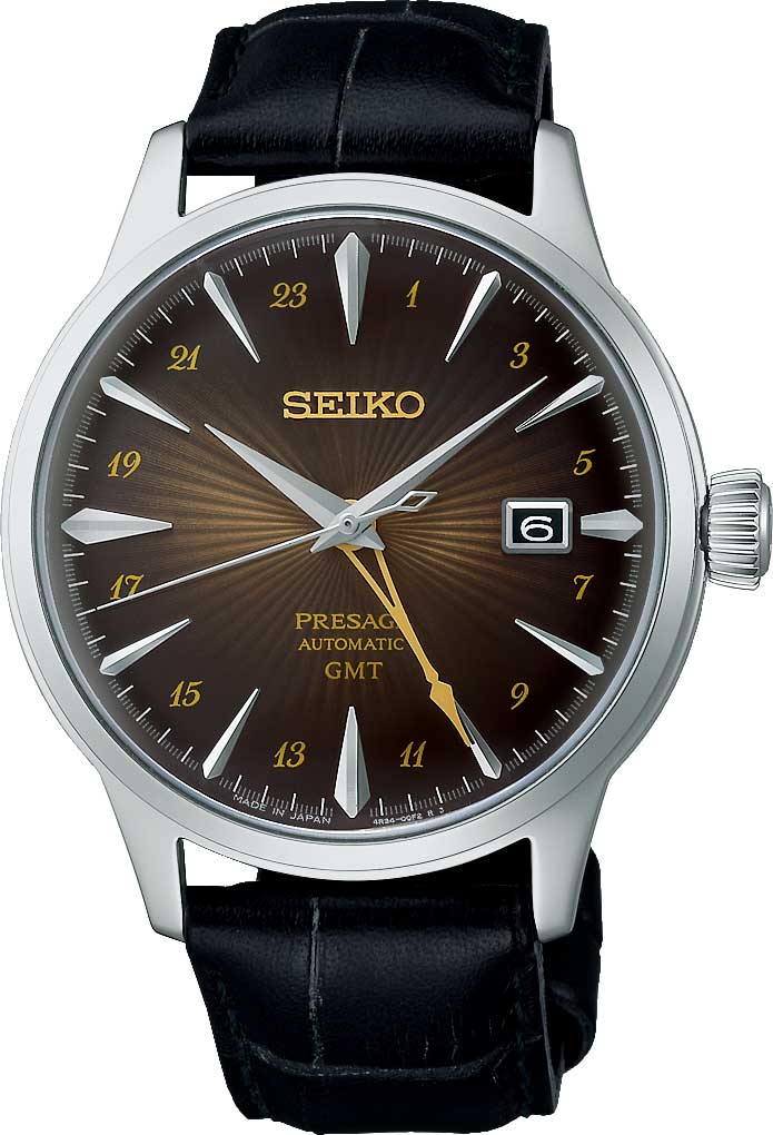 Seiko Presage Cocktail Time SSK039, Rusty Nail GMT