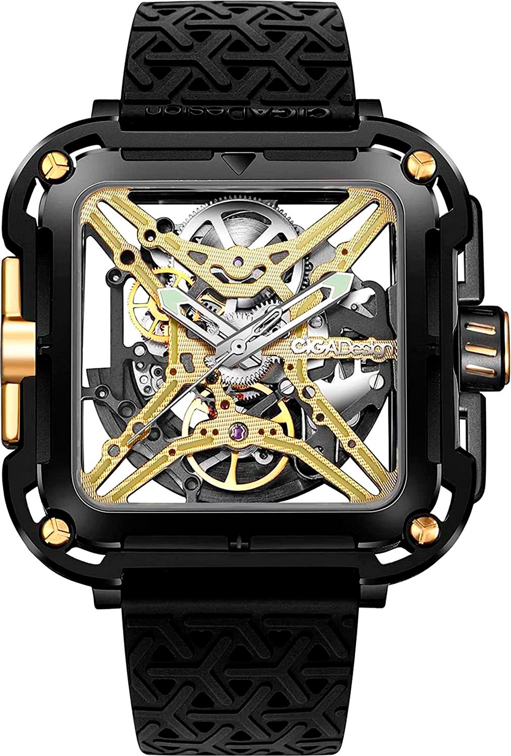 CIGA Design Series X Gorilla Titanium X021-BLGO-W25BK, Automatic Skeleton Watch