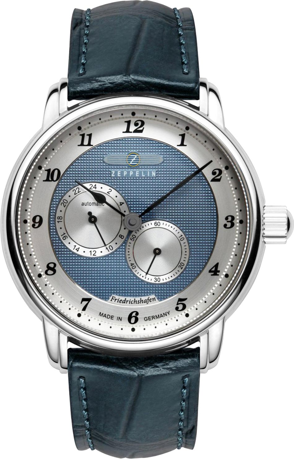 Zeppelin Friedrichshafen Automatic ZEP-85683, Blue Guilloche Dial