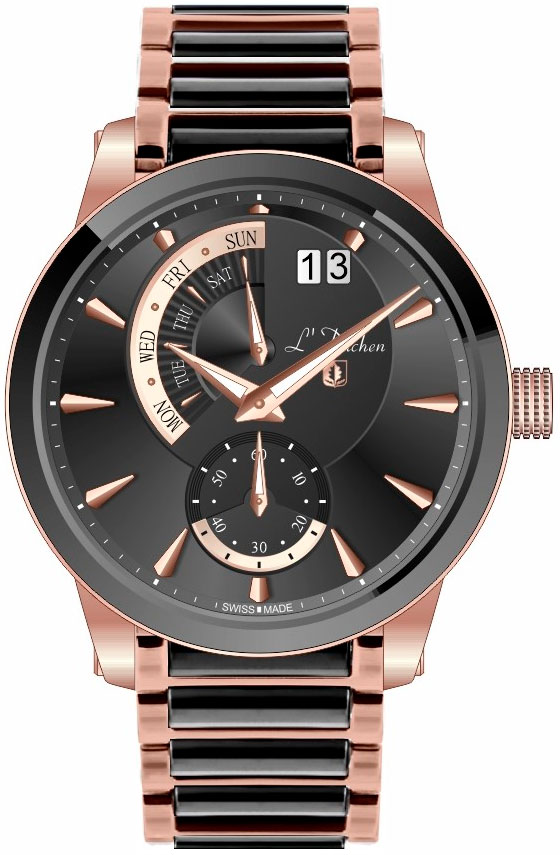 L Duchen Aerostat D237.40.31, men's quartz watch