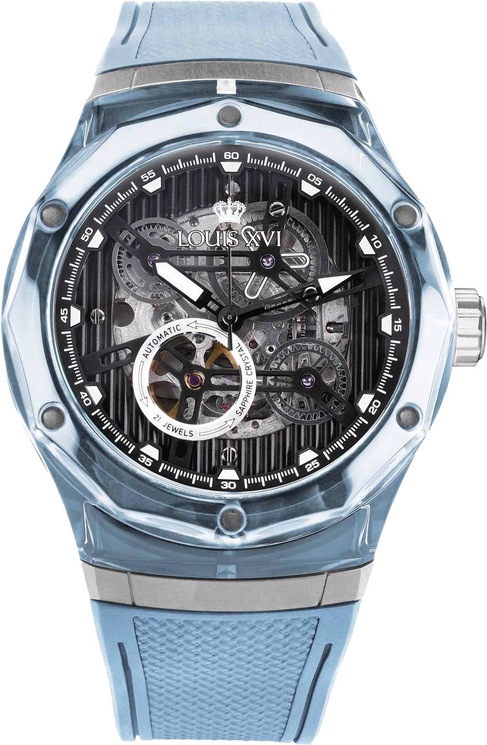 Louis XVI La Lumiere Glas Automatik 3823, Men's Limited Edition Skeleton Watch