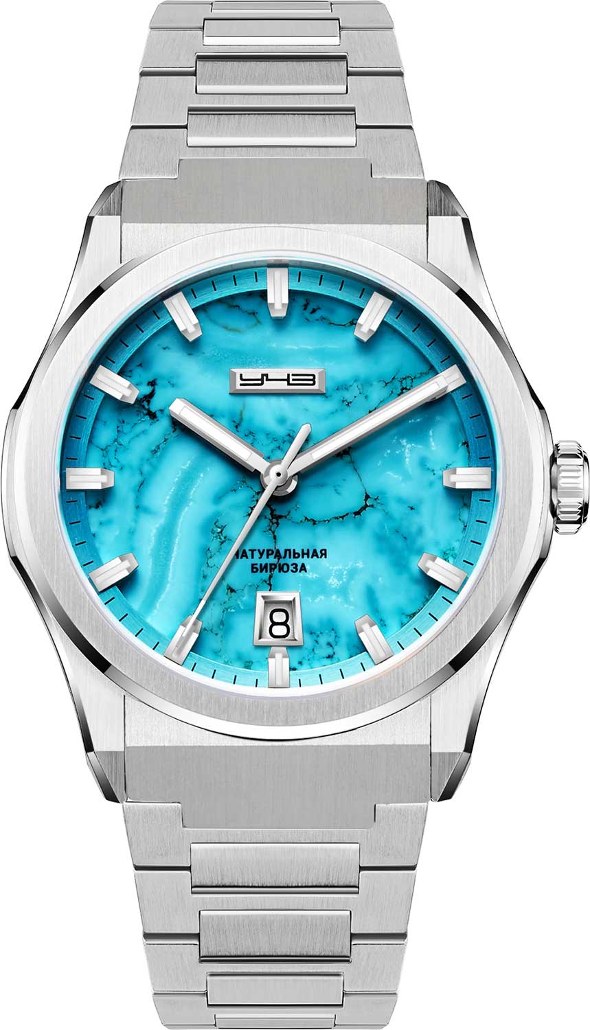 UCHZ Automatico 4165B-1-BIRJUZA, Orologio con Quadrante Turchese