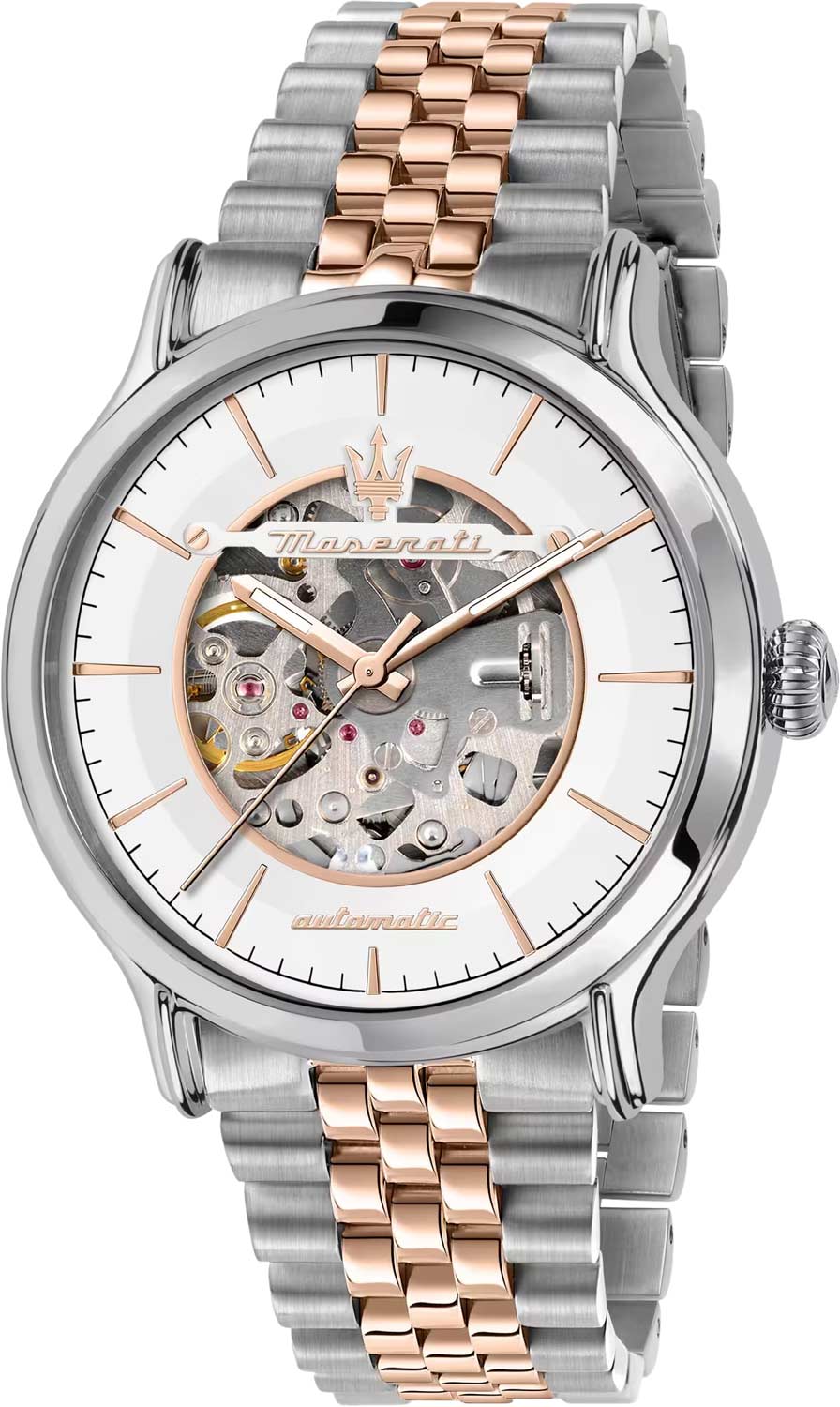 Maserati R8823118016 Automatisch Skeletwijzerplaat Stalen Horloge
