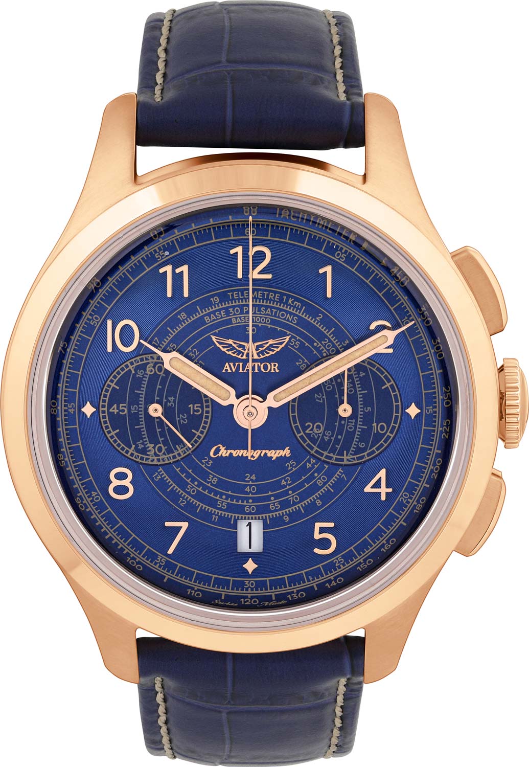 Aviator Heritage Chronograph Trimeter V.4.40.2.357.4, Automatic Chronograph