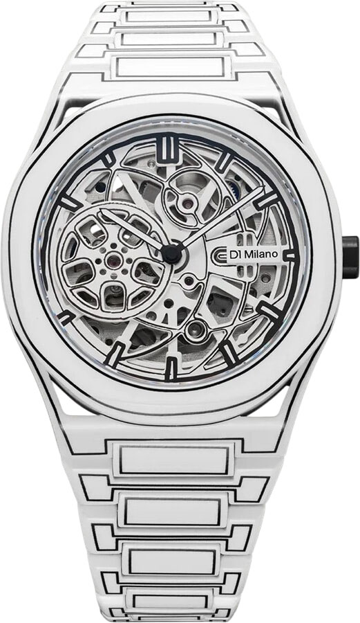 D1 Milano Skeleton SKBJ20, White Sketch Automatic