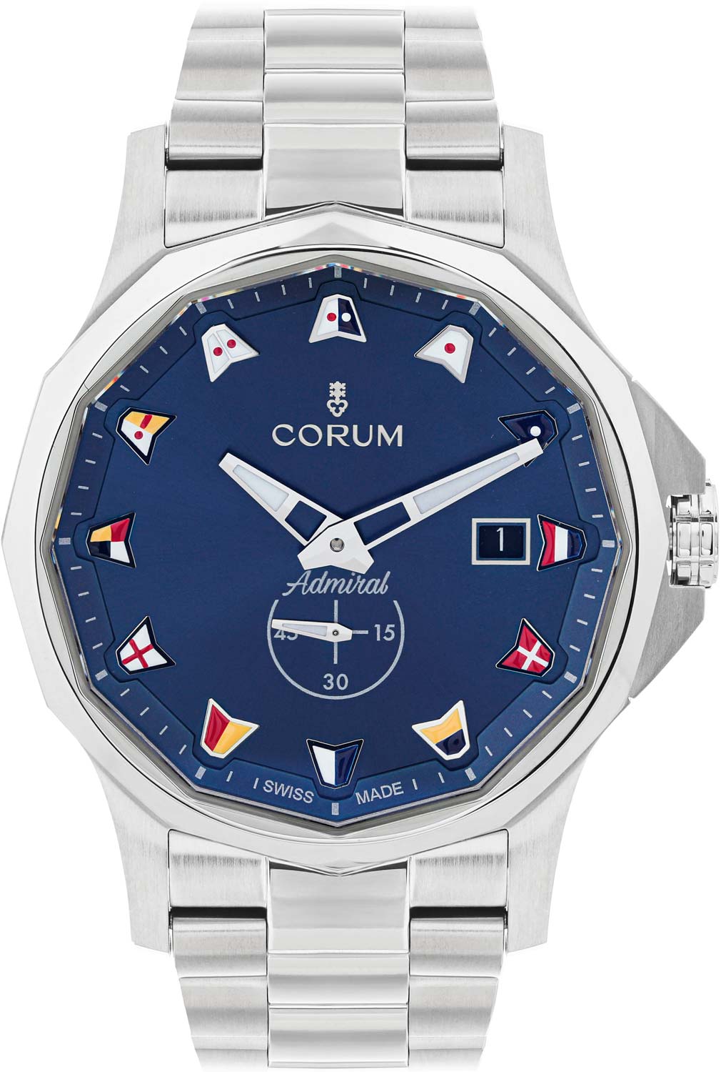 Corum Admiral Cup Legend 42 A395/04240, Blue Dial Steel