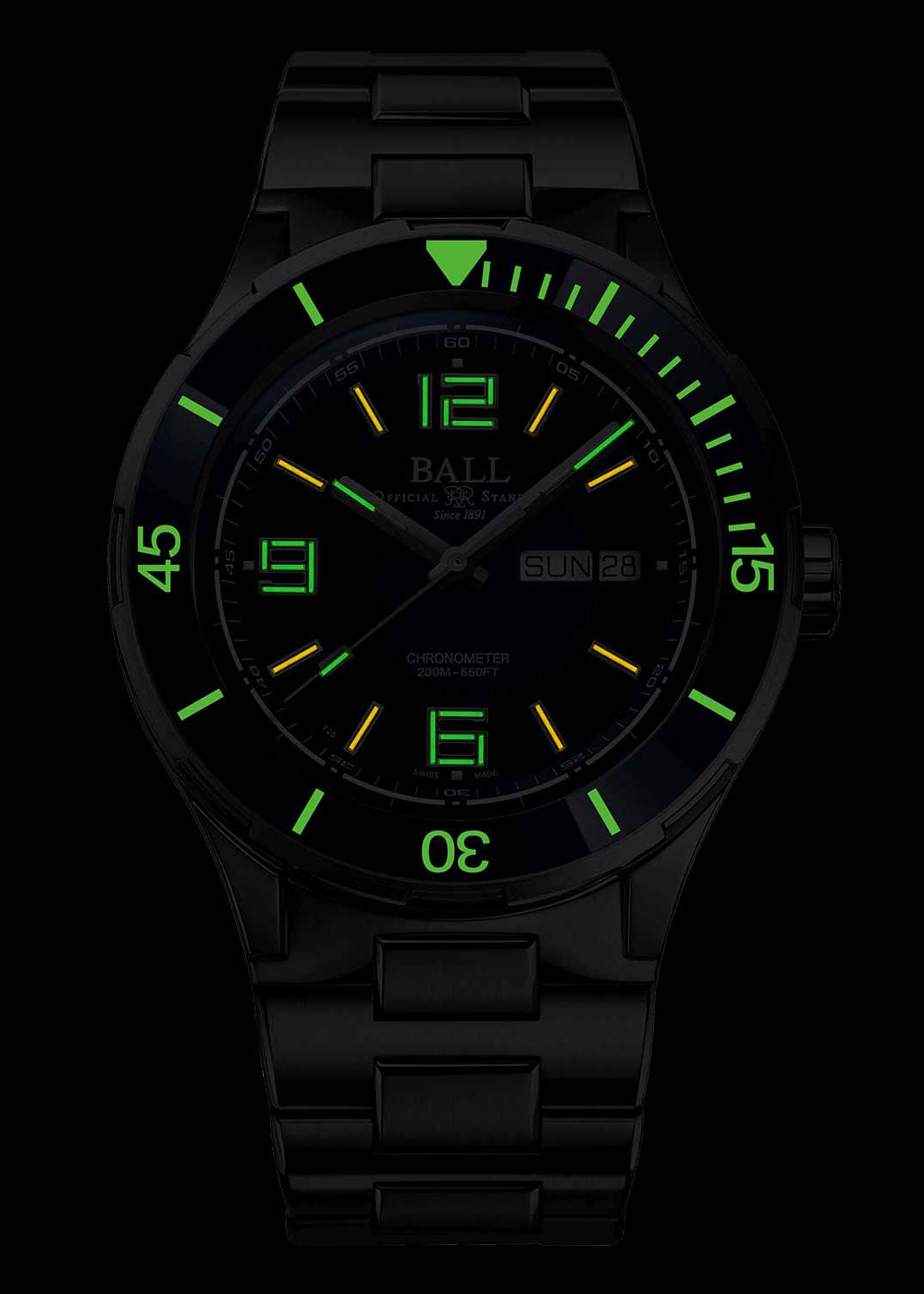 BALL Roadmaster Archangel II DM3030B-S13CJ-BK, Automatic Chronometer