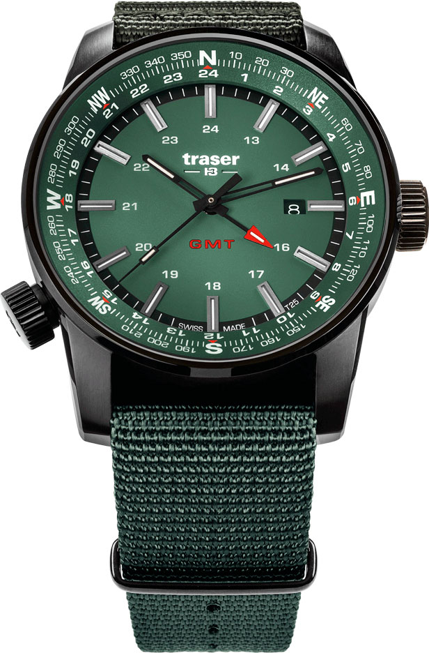 Traser P68 Pathfinder GMT TR_109035, Green Dial Quartz