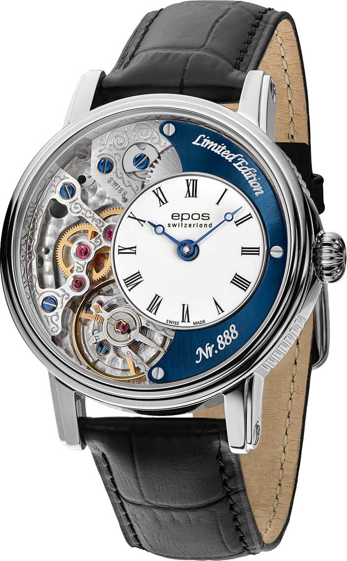Epos Verso 2 3435.313.20.26.25, Skeleton Manual Winding Watch