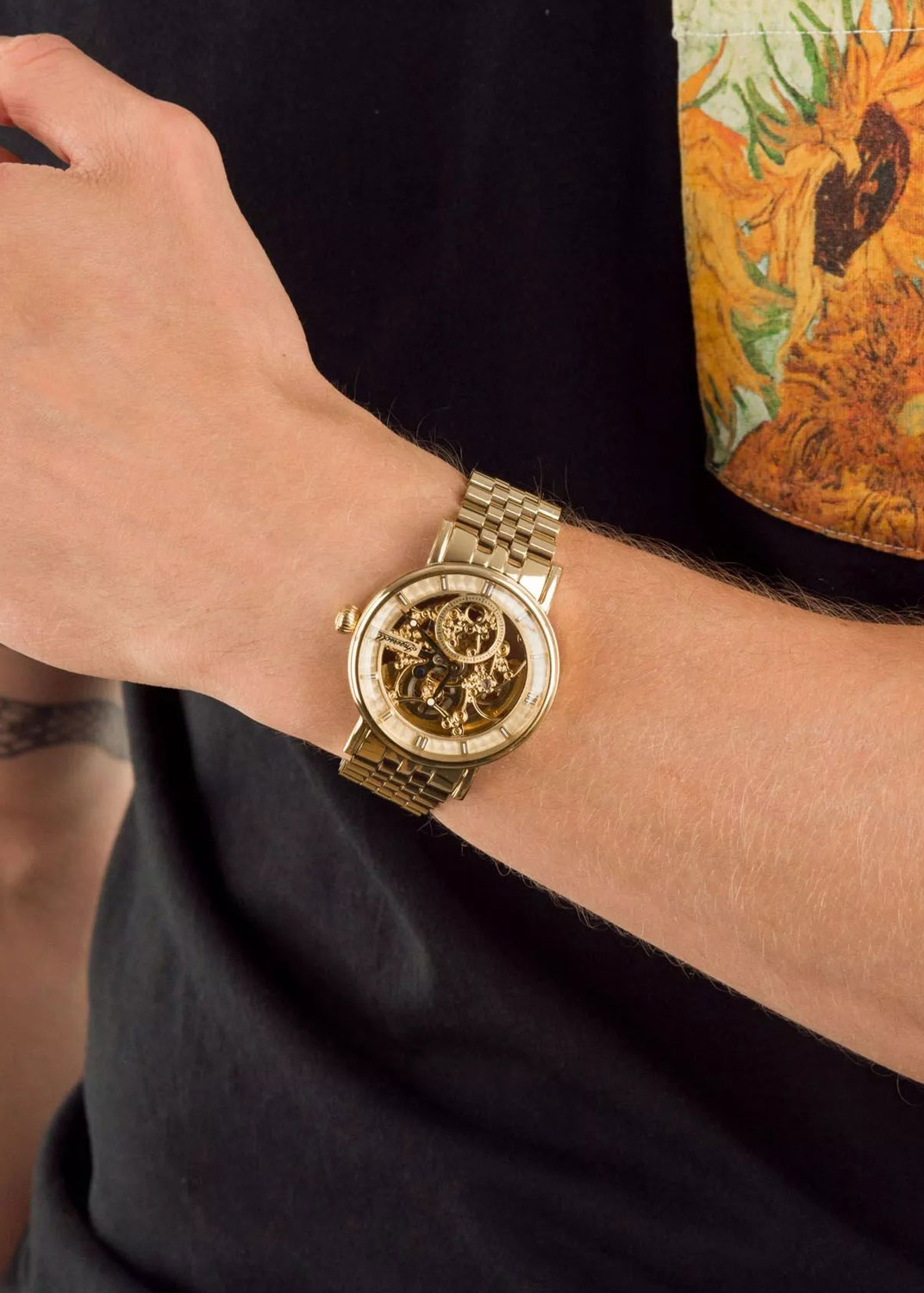 Ingersoll Automatic I00408, Gold Skeleton Dial