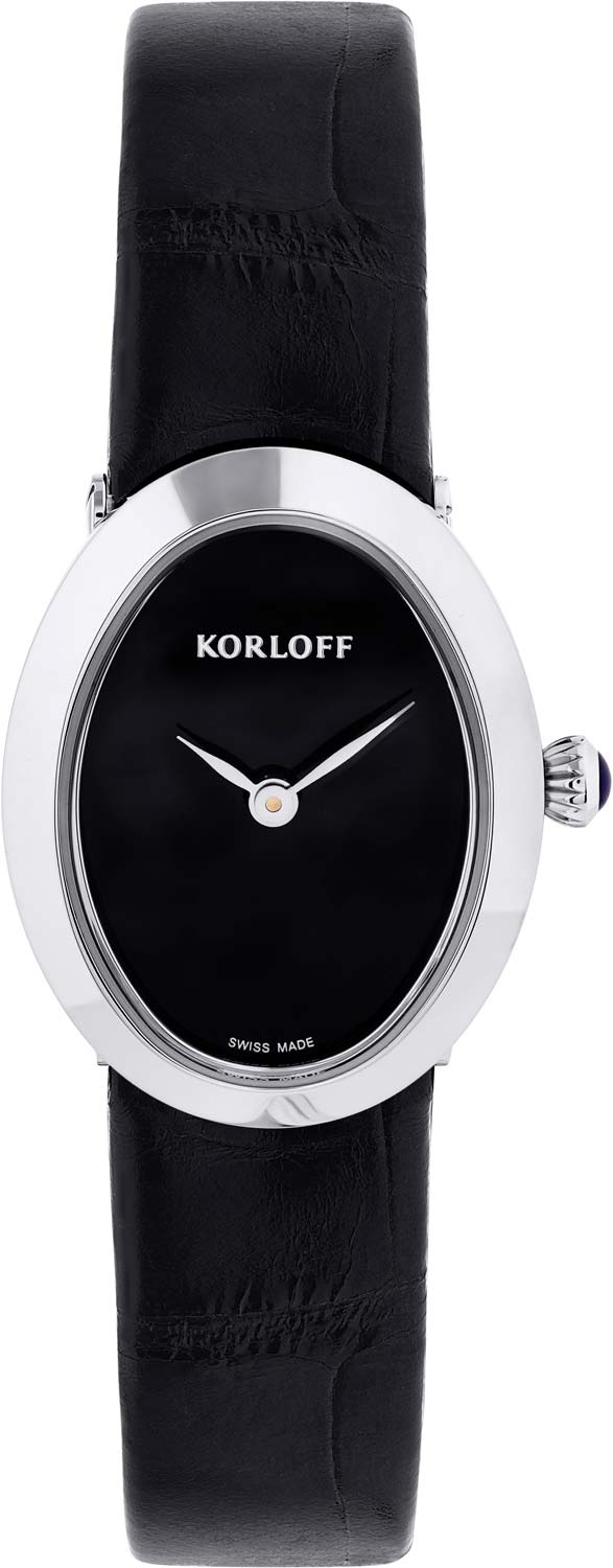 Korloff 04WA830127, Oval Steel Quartz Watch