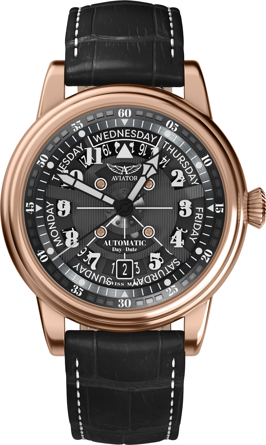 Aviator Douglas Day-Date V.3.36.2.285.4, Automatic Pilots Watch