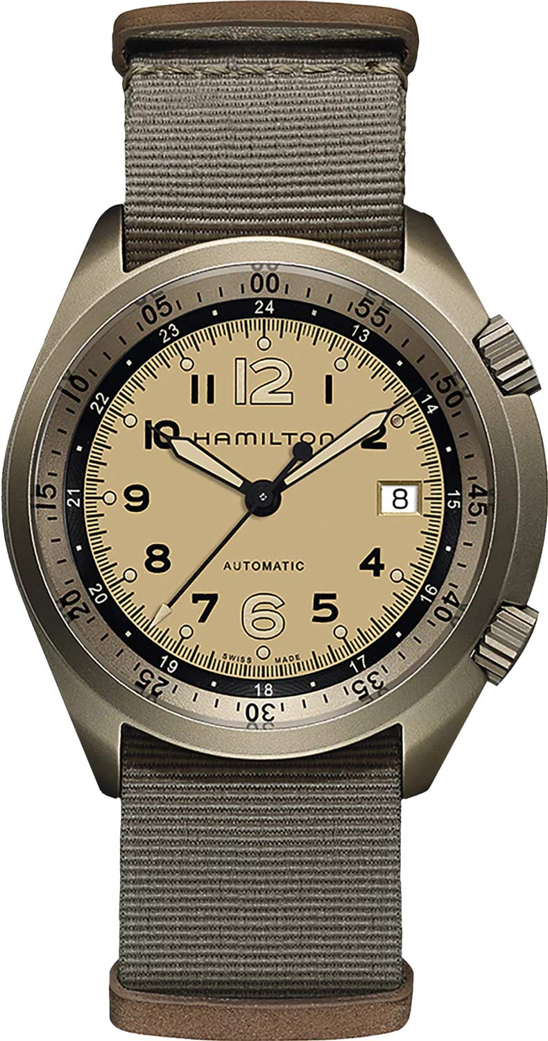 Hamilton Khaki Aviation Pilot Pioneer Aluminium H80435895, Beige Dial Automatic Watch