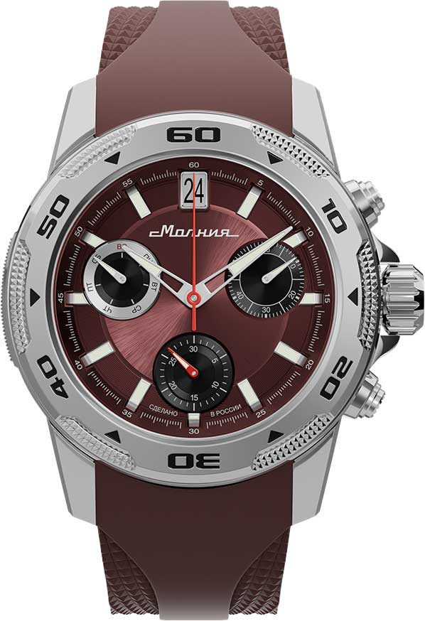 Molnija Chronograph 01001006-4.0-m, Red Dial