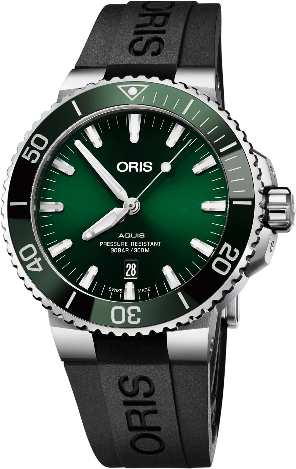 Oris Aquis Date 01-733-7730-4157-07-4-24-64EB, Green Dial Automatic