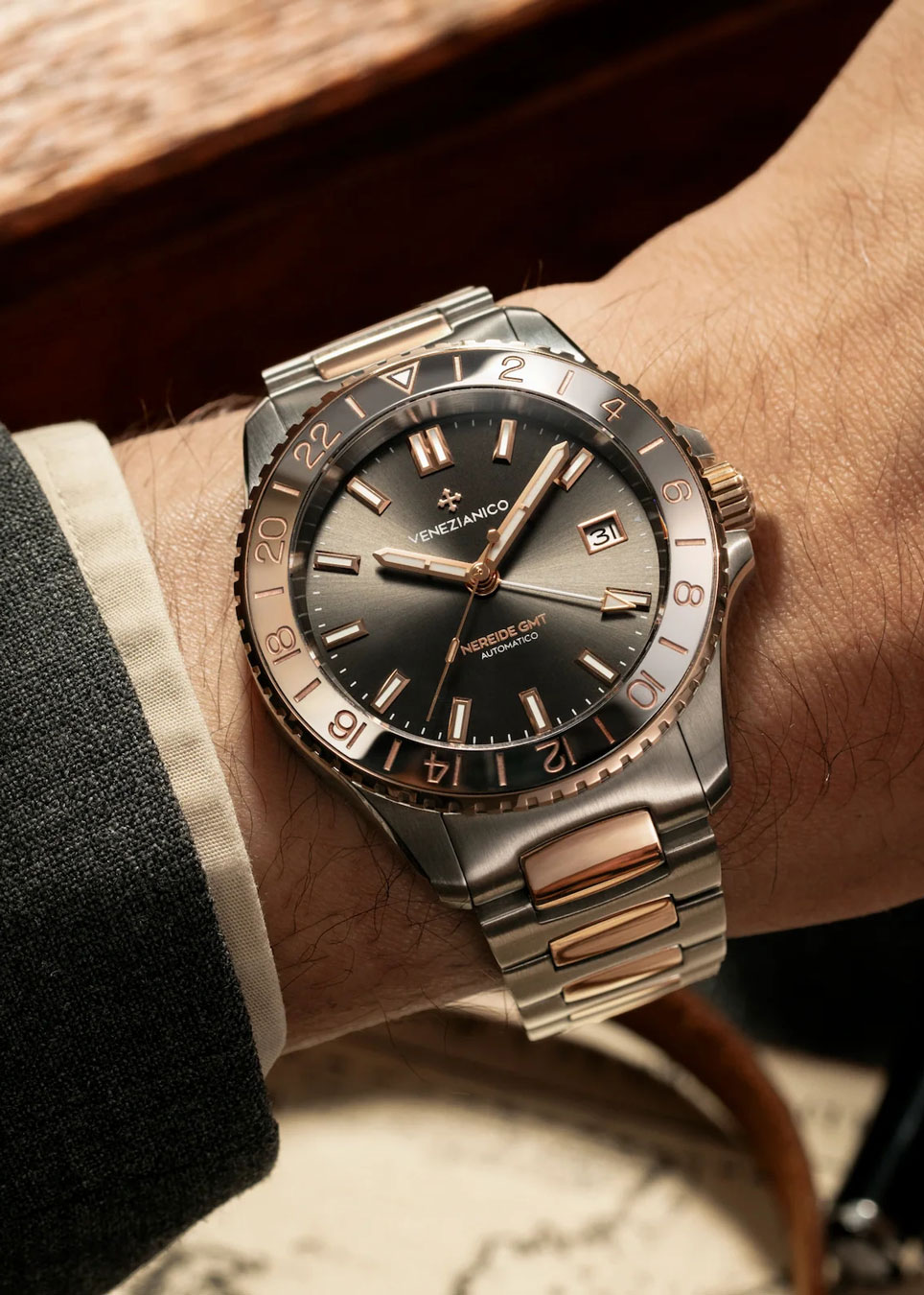 Venezianico Nereide GMT Grand Tour 3521510C, Automatische GMT-Uhr