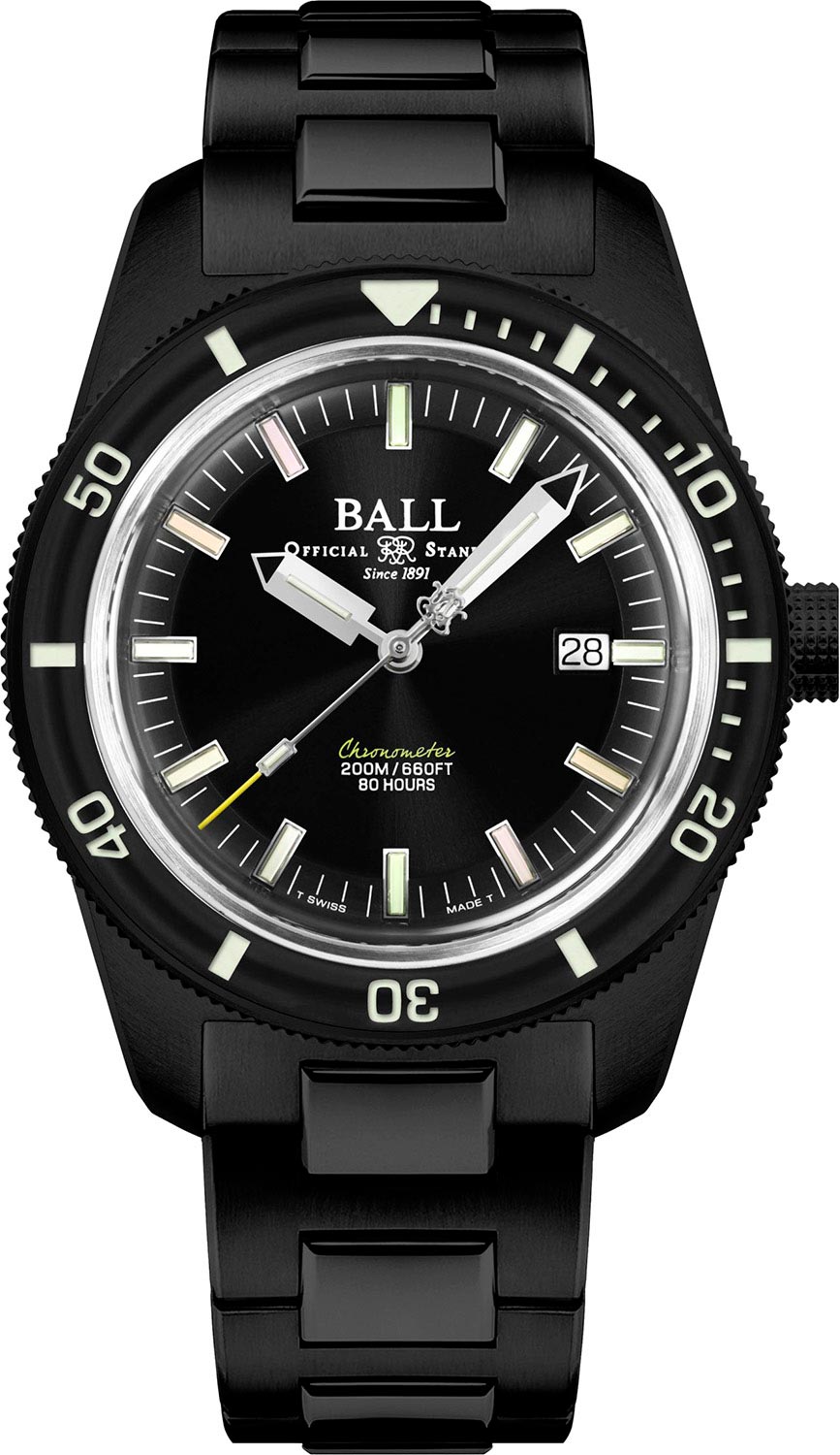 BALL Engineer II M Skindiver Heritage DD3208B-S2C-BKR, Automatic Chronometer