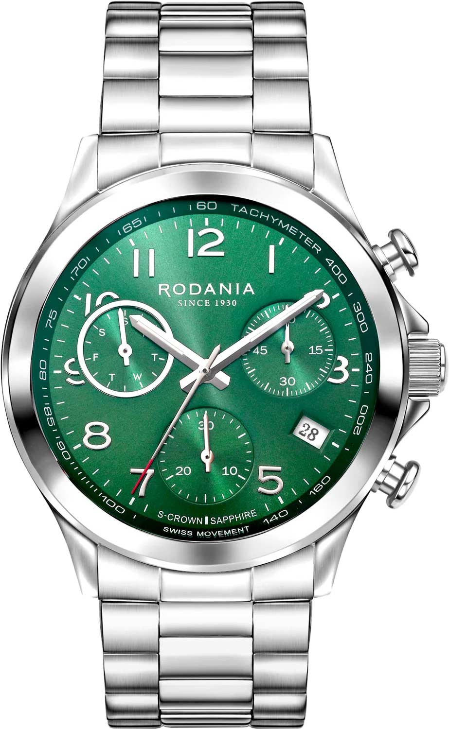Rodania R17045 Chronograph, green dial