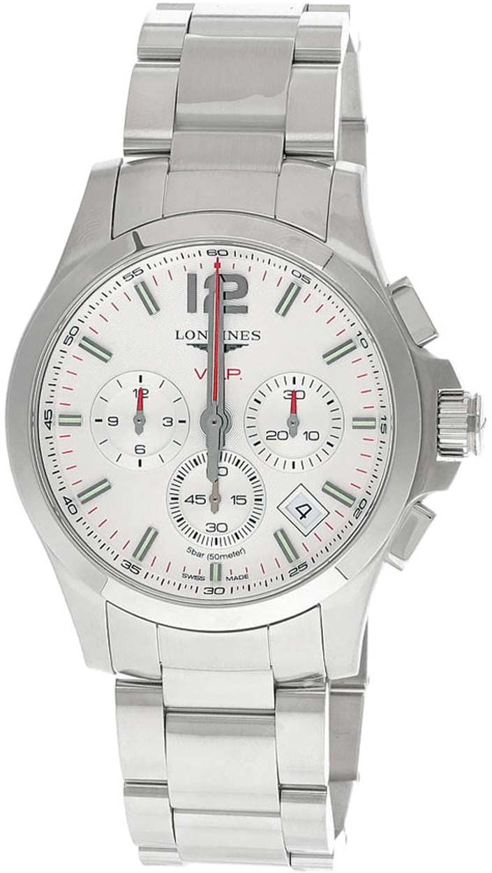 Longines Conquest V.H.P. Chronograph L3.717.4.76.6, Silver Dial