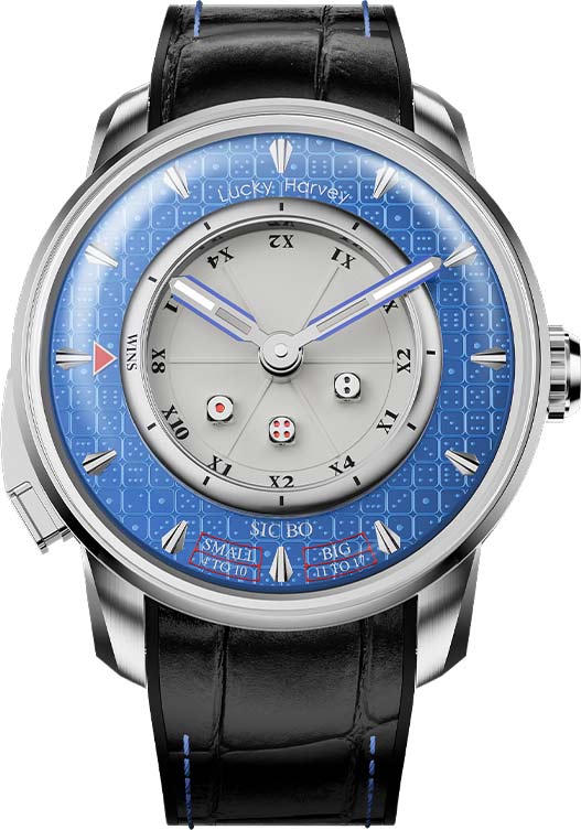 Reloj Automático Lucky Harvey Dice ZLS304-2, Esfera Azul/Gris