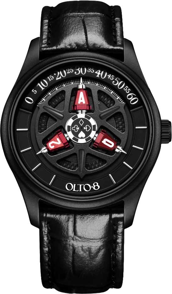 OLTO-8 O5-3314-T03, Unique Poker-Inspired Titanium Automatic Watch