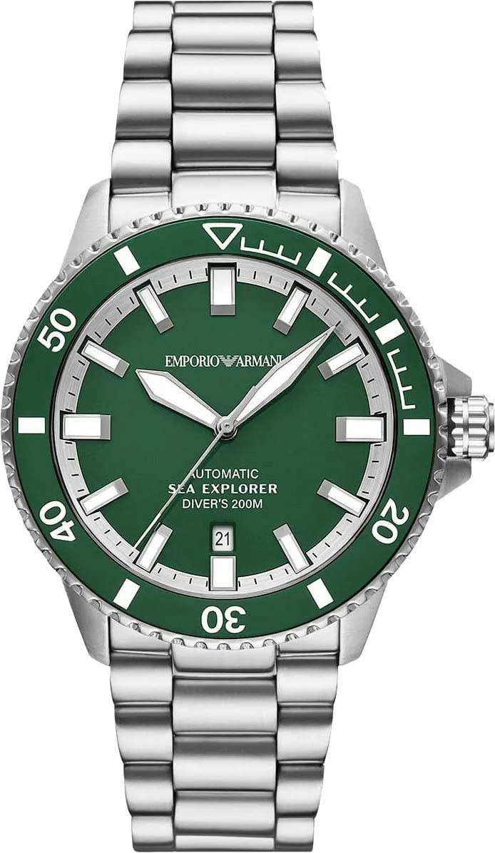 Emporio Armani Sea Explorer AR60088, Green Dial Dive Watch