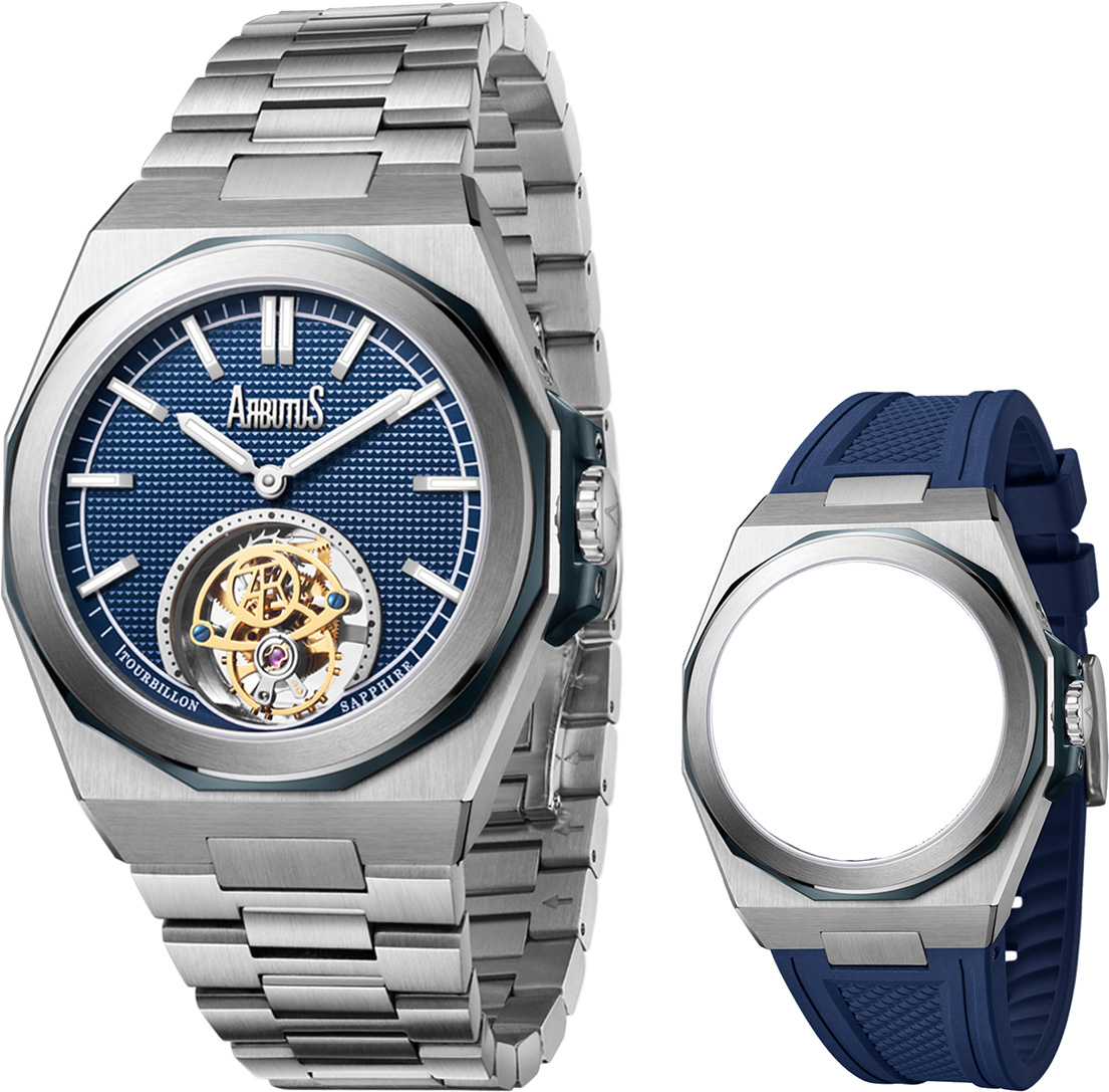 Arbutus Tourbillon AR-TB-13SUS, Blue Dial