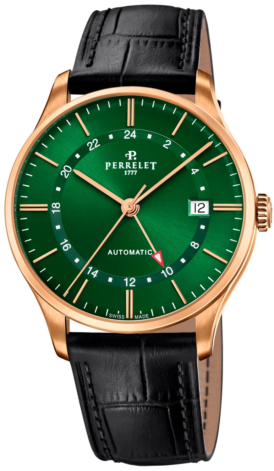 Perrelet A1305/3 Classic GMT Automatic Green Dial