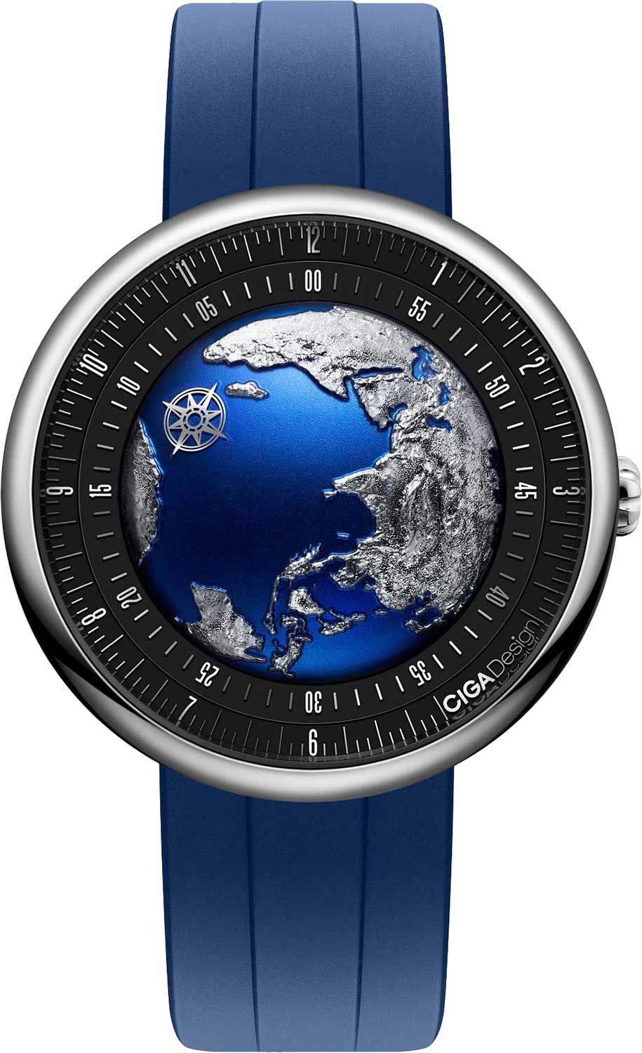 CIGA Design U-Series Blue Planet II U038-SU01-6U, Asynchronous Display Automatic Watch