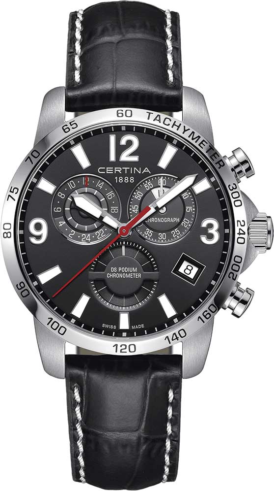 Certina DS Podium Chronograph GMT C034.654.16.057.00, COSC Certified Quartz Chronometer