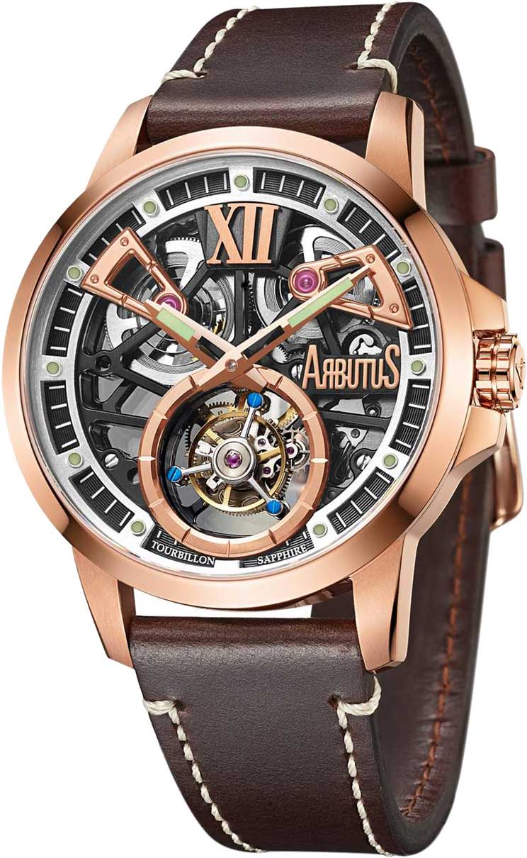 Arbutus AR-TB-11RBF Mechanical Tourbillon, Rose Gold PVD
