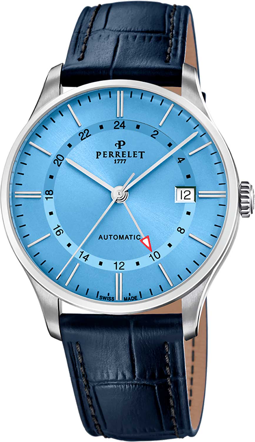 Perrelet Weekend GMT A1304/A, Blue Dial Automatic
