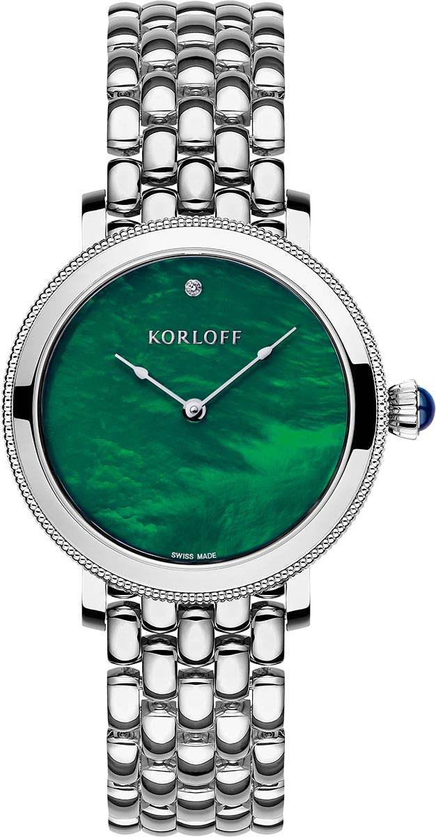 Korloff 04WA1700017, Green Mother-of-Pearl Dial Quartz Watch