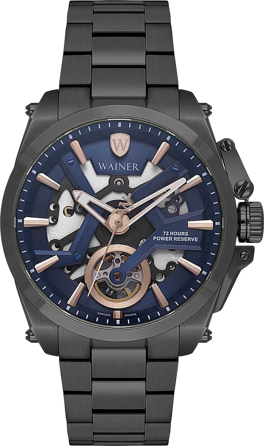 Wainer Automatic Skeleton WA.25250-E, Blue Dial