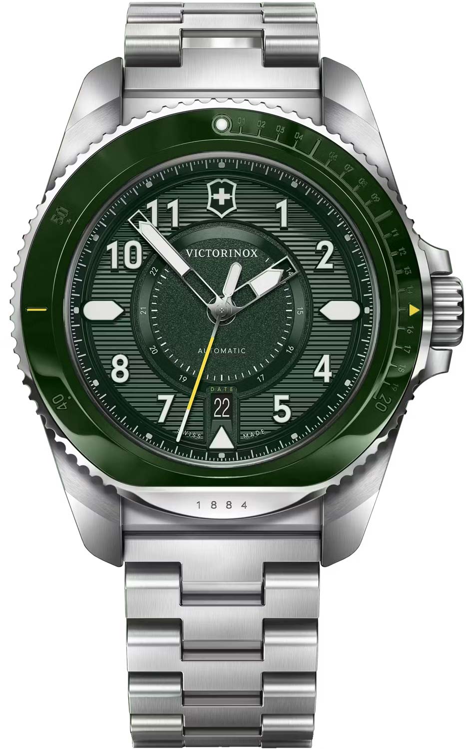 Victorinox Journey 1884 Automatic 242015, Green Dial Steel Bracelet